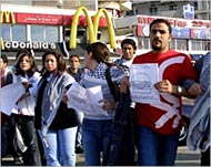 American fast food retaurants are on the boycott list