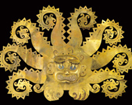 The artefact, made of gold, symbolises a mythical octopus