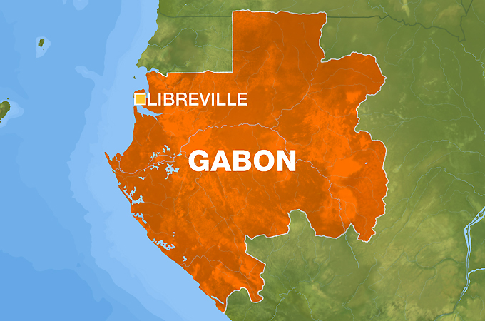 GABON - MAP - LIBREVILLE