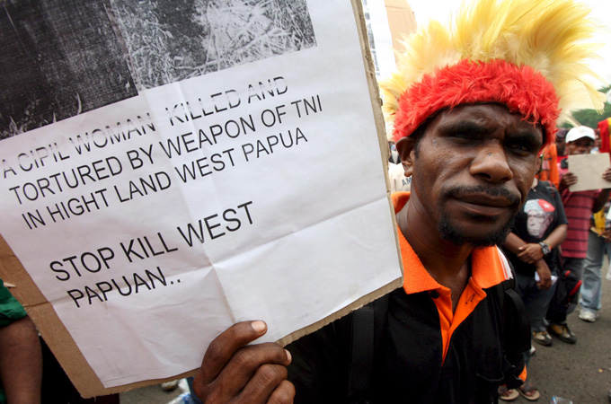 West Papuan protestor