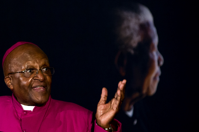 Archbishop Desmond Tutu had a close friendship with the late Mandela [EPA]