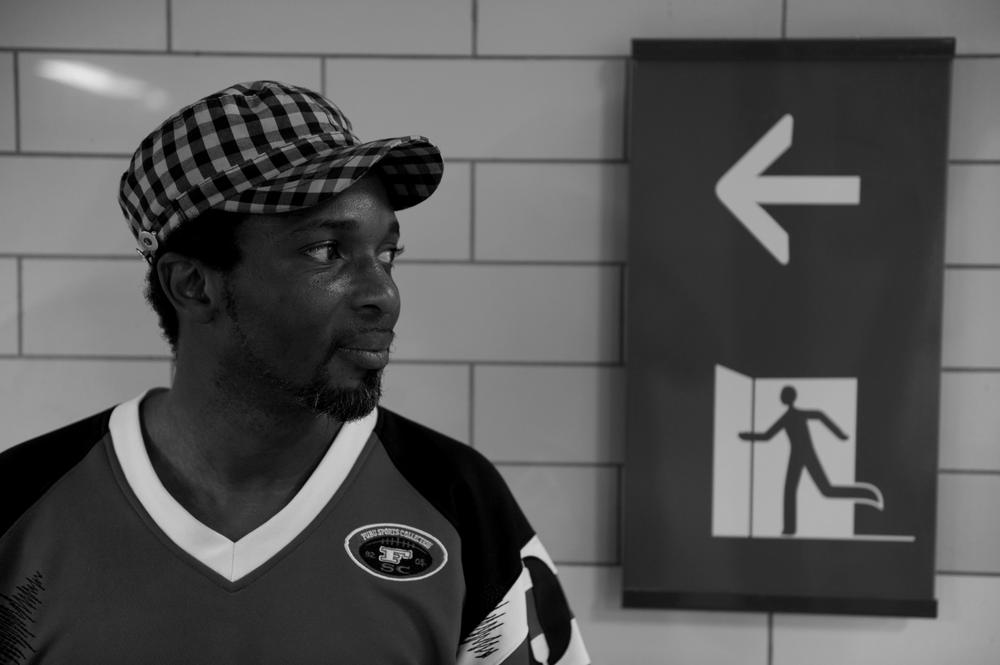 Martial, 38 years old, had a long journey with his wife across the desert from Ivory Coast to Algiers.