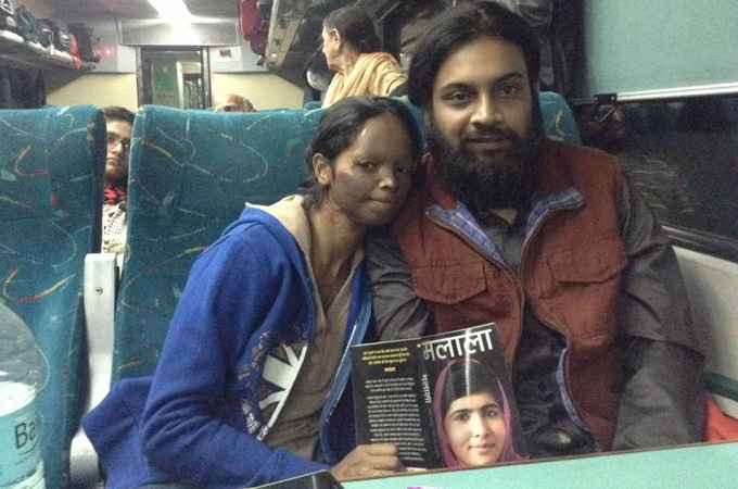 Laxmi, left, was just 15 when she had acid thrown at her in 2004 [Alok Dixit]