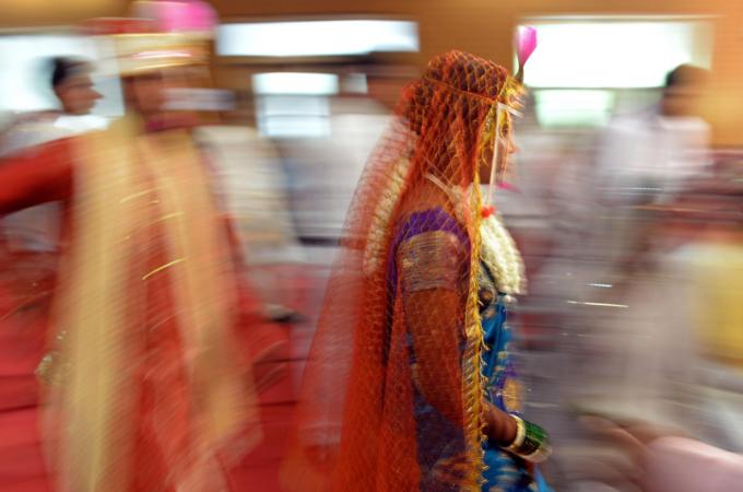Many gay men in India marry under pressure and the wives stay due to financial dependency [AFP/GETTY]