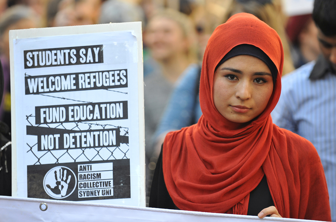 There are 876 children in detention centres, including 148 on Australia's controversial Christmas Island [EPA]