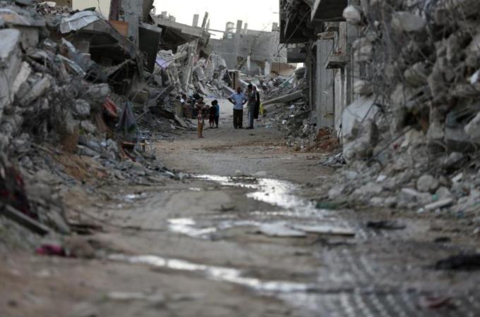 Israel and its accomplices must not be allowed to get away with the extermination of a people, writes Kasrils [EPA]