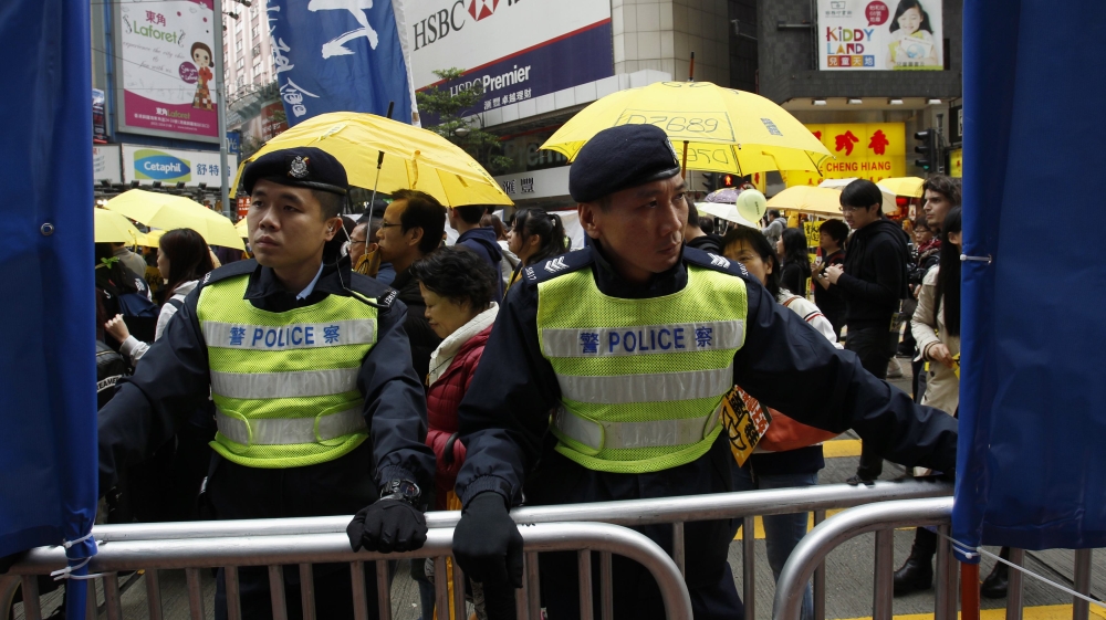 Policemen in Hong Kong