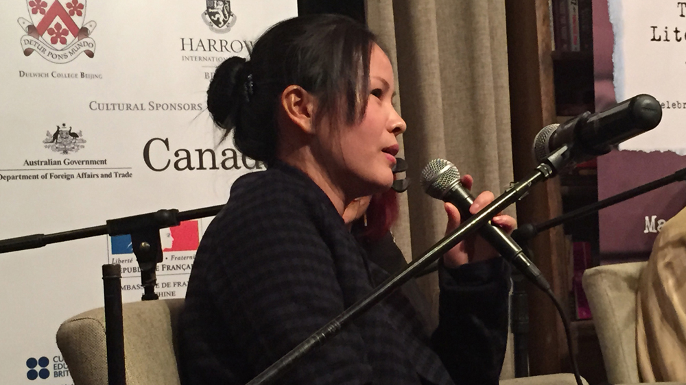 Author Sheng Keyi is hailed as one of China's biggest post 1970s authors whose work explores gender issues at length [Katrina Yu/Al Jazeera]