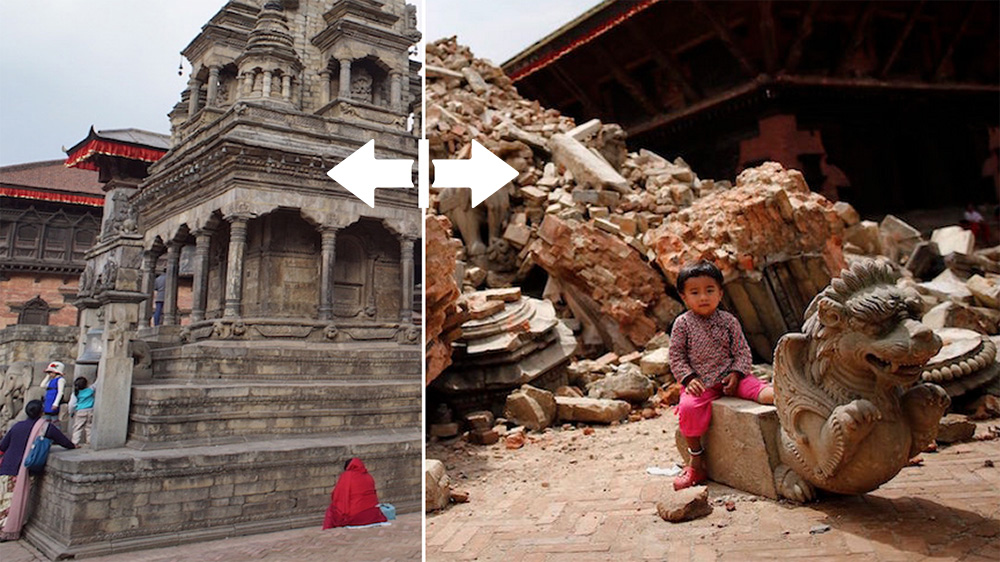 Nepal before and after outside image
