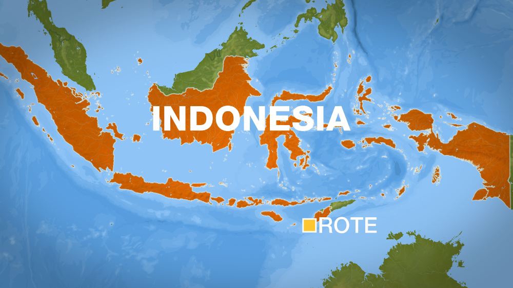 Rote Island map Indonesia