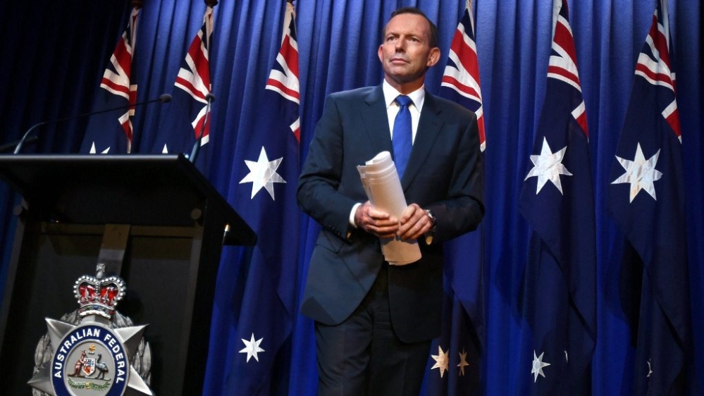 Australian Prime Minister Tony Abbott in national security address