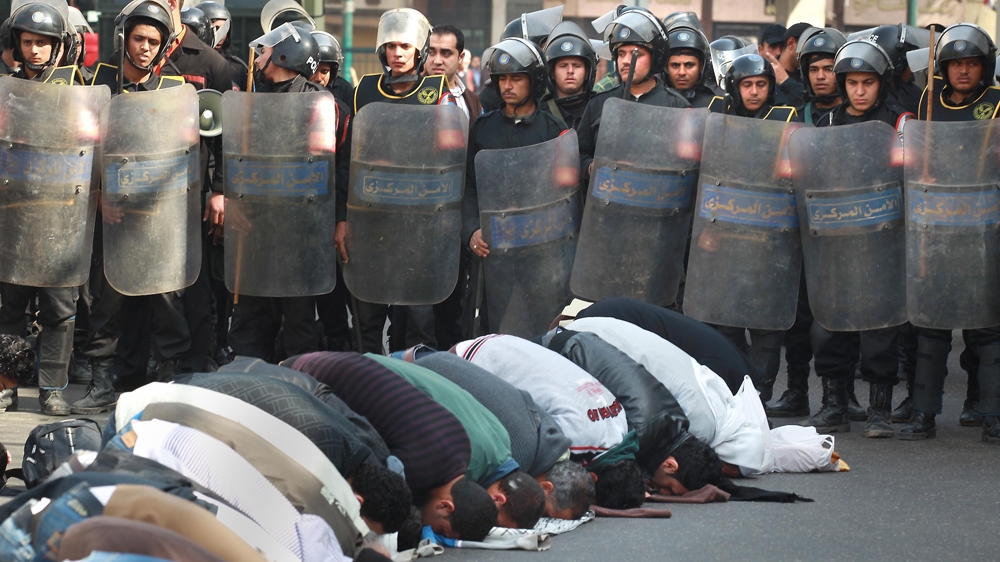 Events in Egypt were polarising the Arab World into secularists and Islamists, or at least into pro and anti-Brotherhood camps [Peter Macdiarmid/Getty Images] 