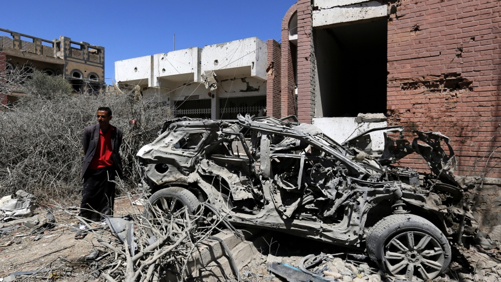 Saudi-led airstrike hit a neighborhood in Sana''a