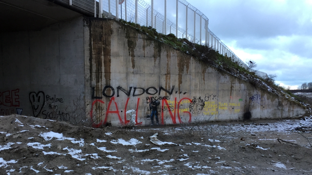 Graffiti at the Jungle refugee camp