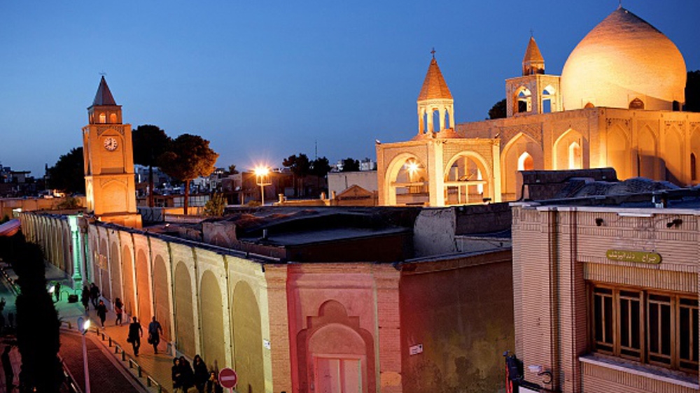 A general view of the Julfa neighbourhood and the Vank cathedral in the historic city of Isfahan [AFP]