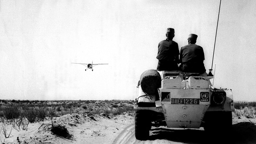 Military troops evacuating on the brink of the Six-Day War in the Near East, 1967 [Getty]