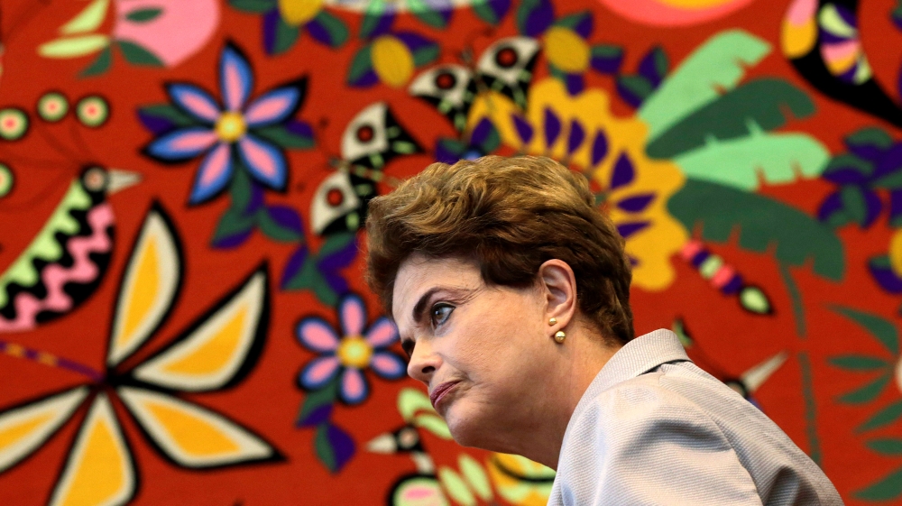 Suspended Brazilian President Dilma Rousseff in Brasilia
