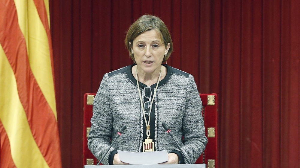 Carme Forcadell elected as the new speaker Catalonian Parliament