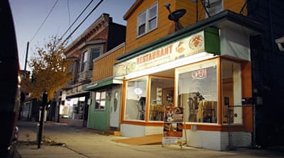 
Business and establishments owned by and catering to the Hispanic community in Hazleton serve as reminders of the communal rift [Hector Muniente/Al Jazeera]
