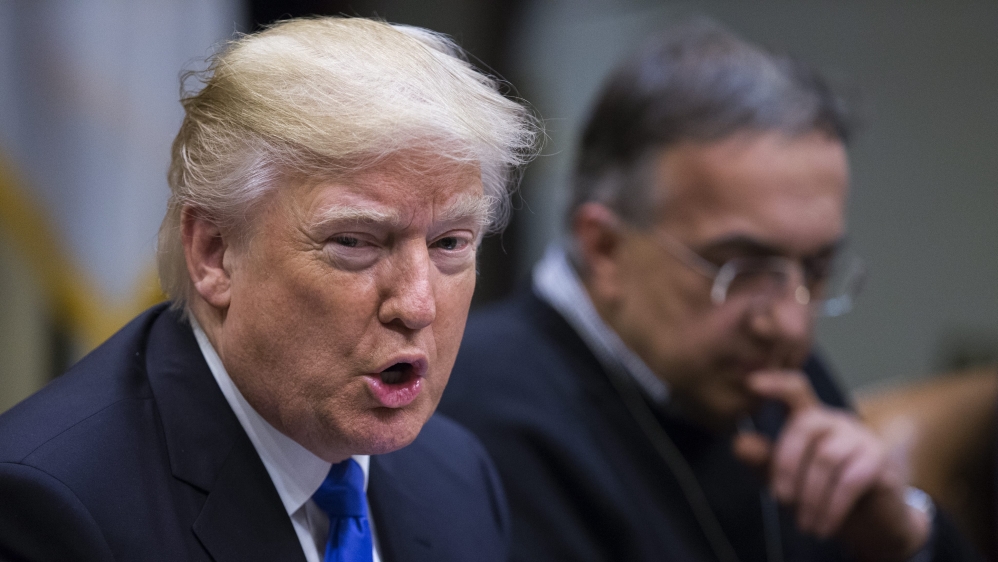 US President Trump meets with automobile industry leaders