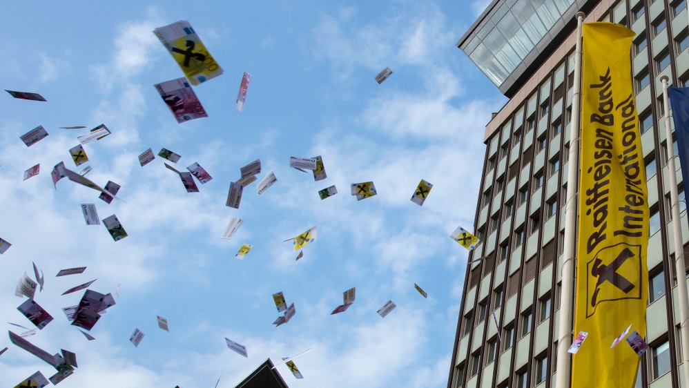 Protest against money laundering in Vienna