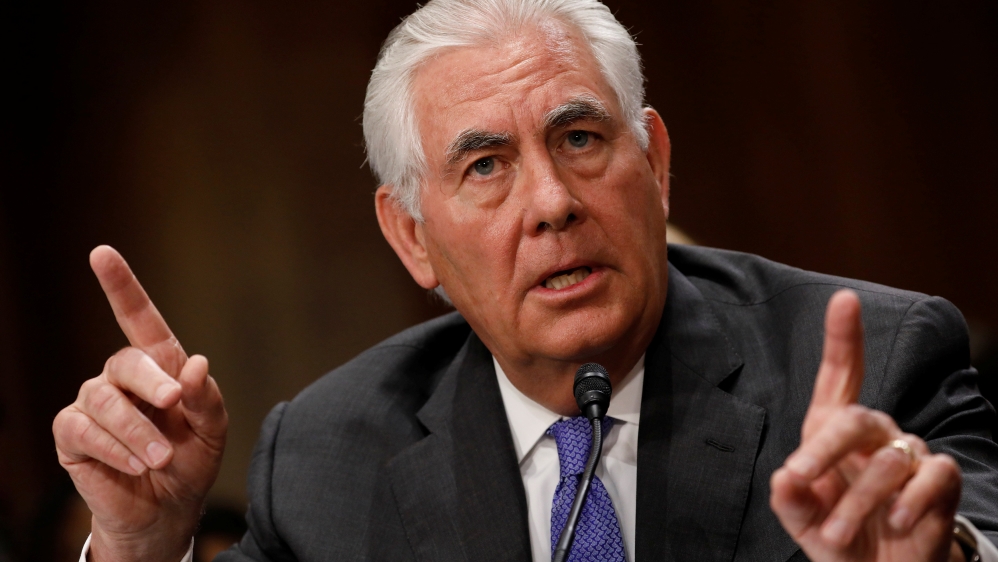 U.S. Secretary of State Tillerson testifies before the Senate Foreign Relations Committee on Capitol Hill in Washington