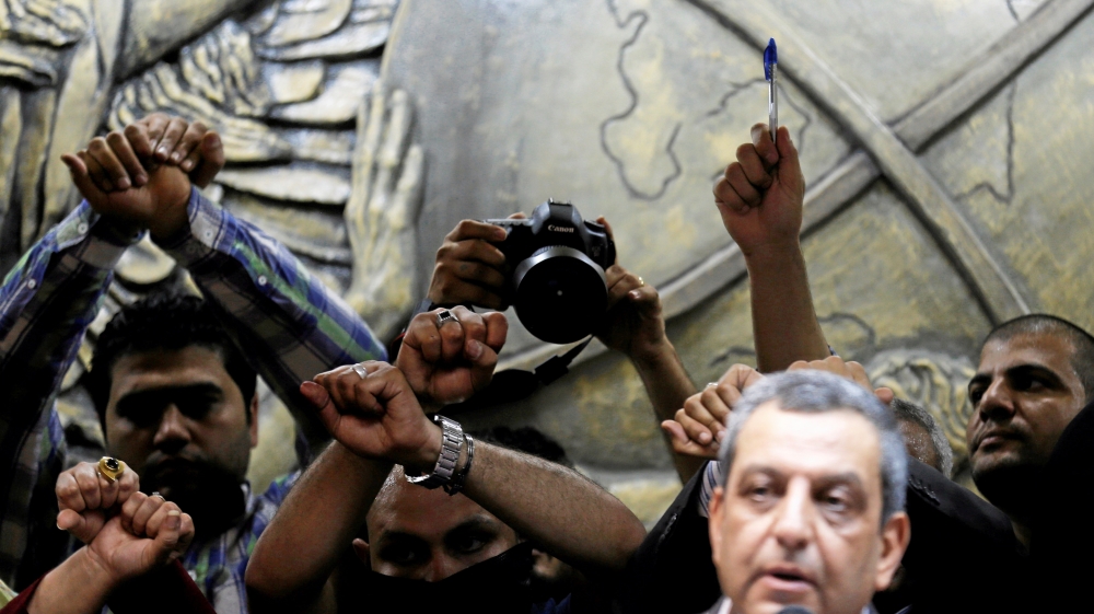 Egypt journalist protest press freedom
