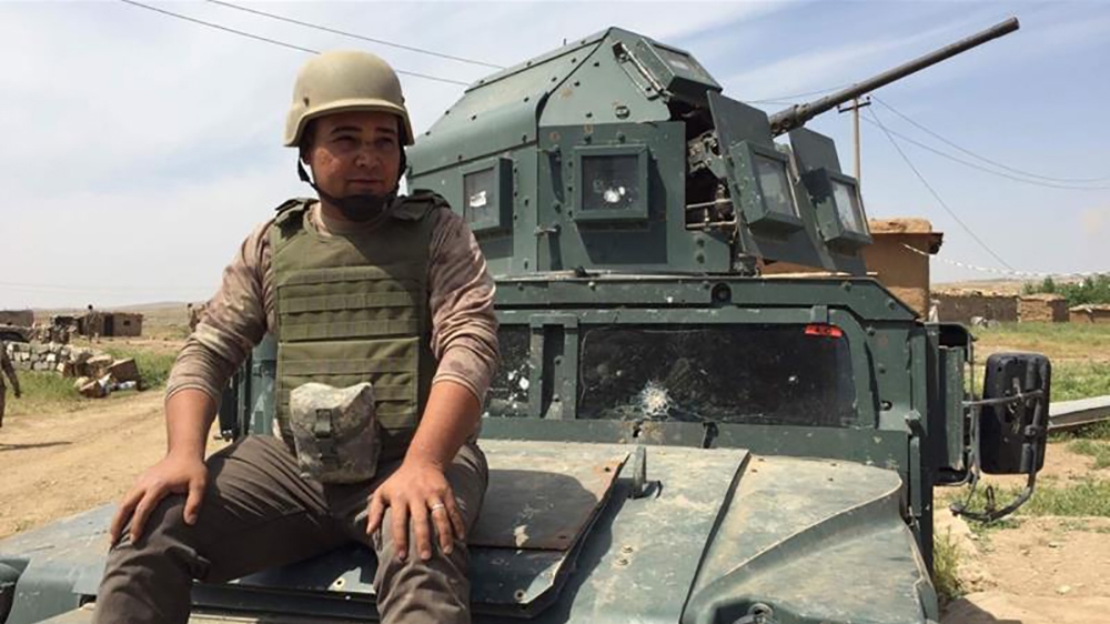 Getting hit by shrapnel ''was not going to stop me from doing my job'', says Makeen Mustafa [Courtesy of Makeen Mustafa]