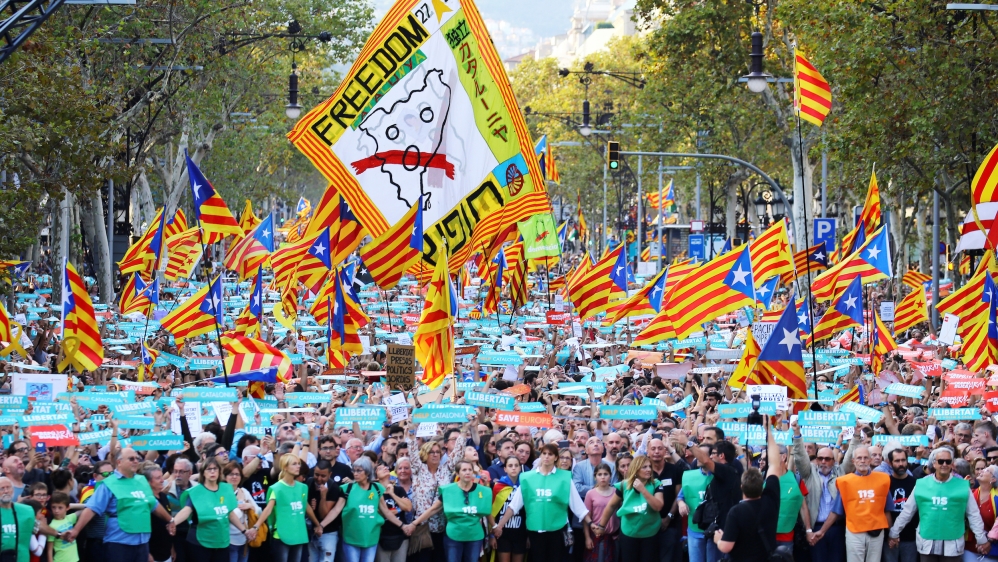 Catalonia rally pro-independence
