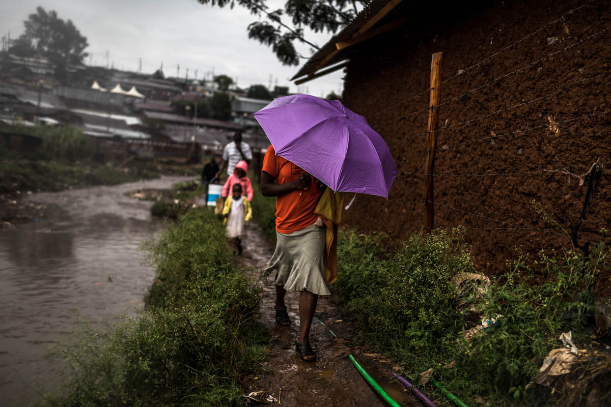 In Kibera, women and children bear the burnt of heavy rains 