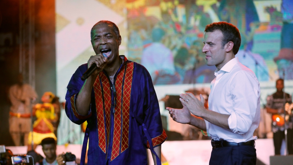 Macron in Nigeria Reuters