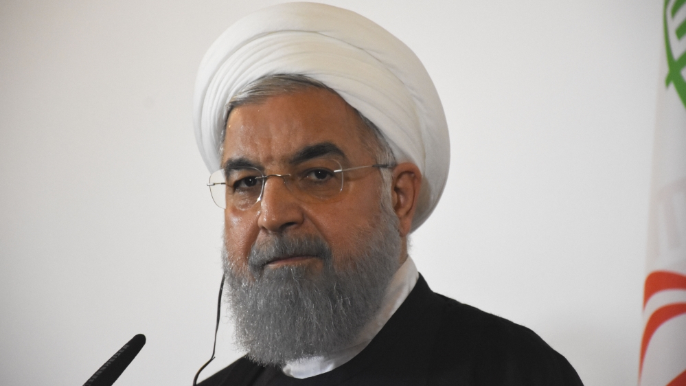 Iranian President Hassan Rouhani in Austria