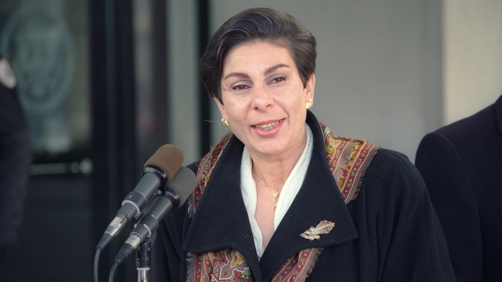 Palestinian spokeswoman Hanan Ashrawi told reporters January 15, 1992 that Israel had rejected a demand to freeze its settlement of the West Bank and Gaza Strip,