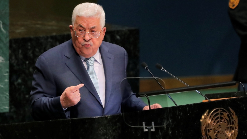 Palestinian President Mahmoud Abbas addresses the 73rd session of the United Nations General Assembly at U.N. headquarters in New York,