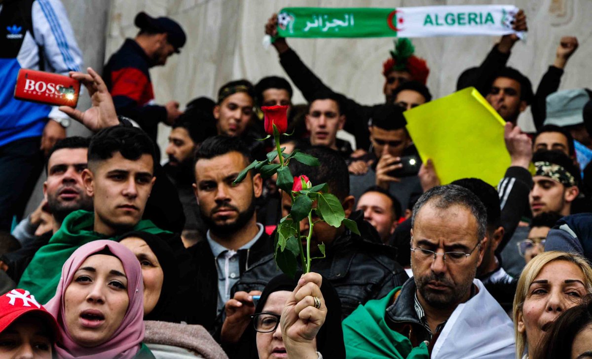 algeria protests [Ahmed Belghit/Al Jazeera]
