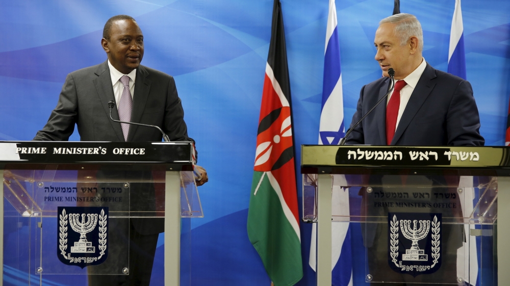 Kenyatta and Netanyahu - Jerusalem Reuters