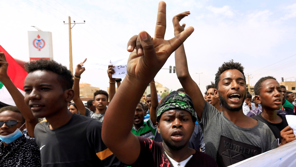 People demonstrate against the killing of protesting children, who were shot dead when security forces broke up a student protest in Khartoum, Sudan August 1, 2019. REUTERS/Mohamed Nureldin Abdallah