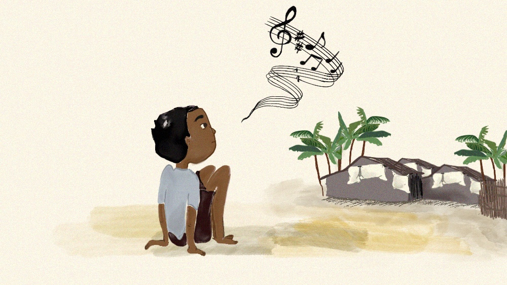 Rohingya boy singing (graphic)