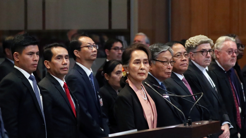 A hearing on alleged genocide at International Court of Justice in The Hague