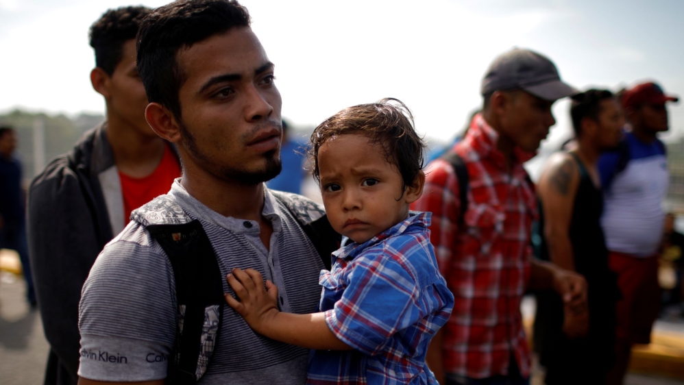 A Salvadoran migrant travelling to