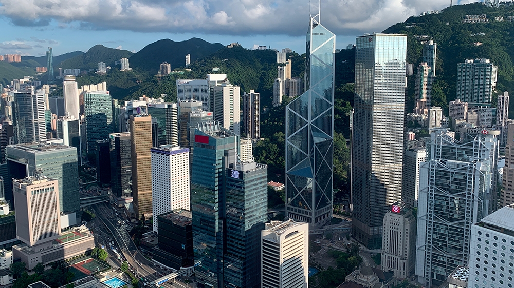 FILE PHOTO: A general view of the financial Central district in Hong Kong, China July 25, 2019. REUTERS/Tyrone Siu/File Photo