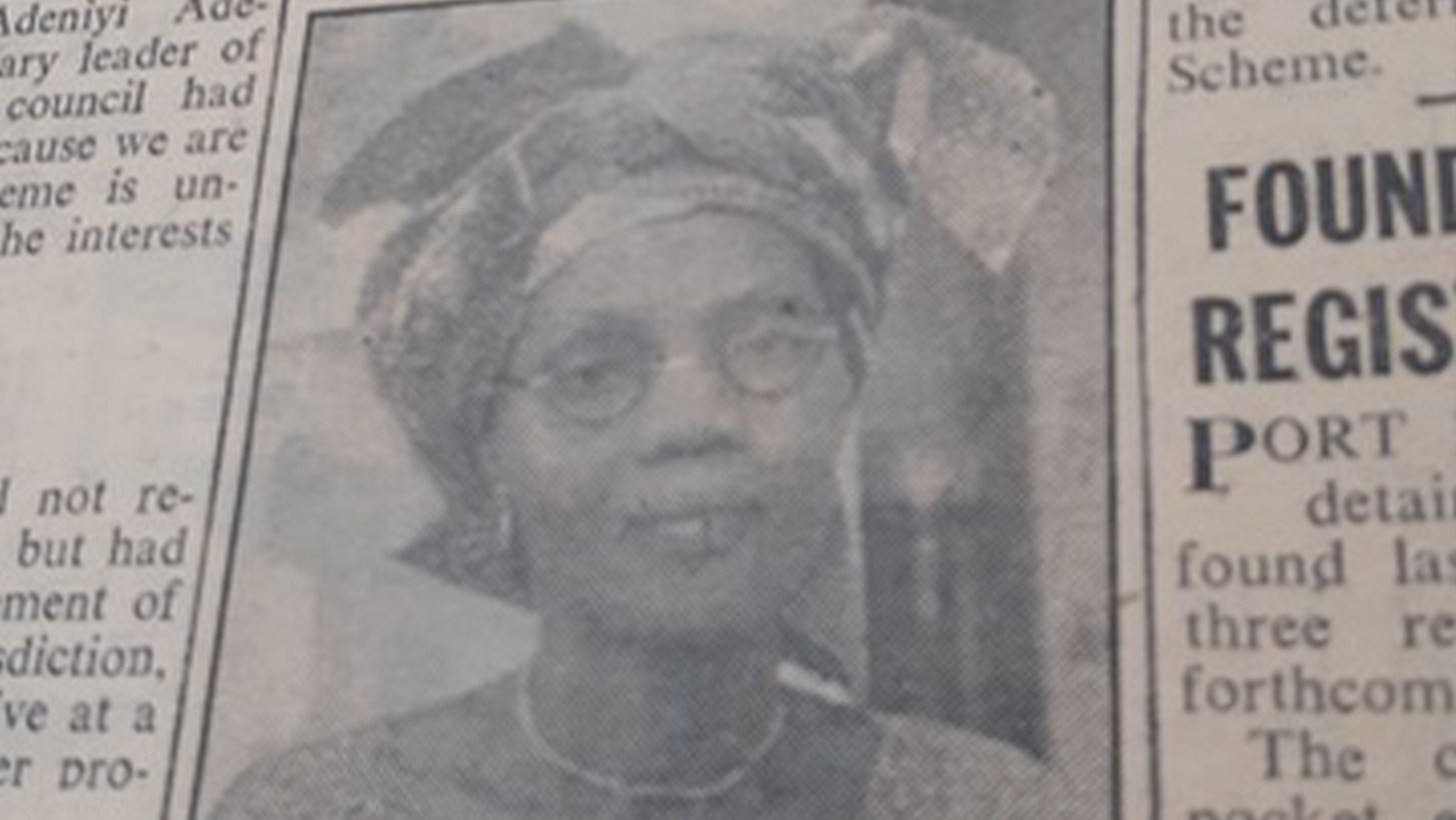 A photo of Funmilayo Ransome-Kuti featured in Nigeria&#39;s The Daily Times newspaper on November 17, 1959 [File: The Daily Times]