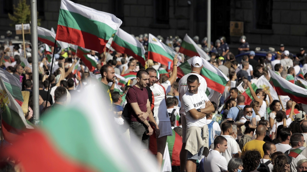 Protesters surrounded the new National Assembly building,
