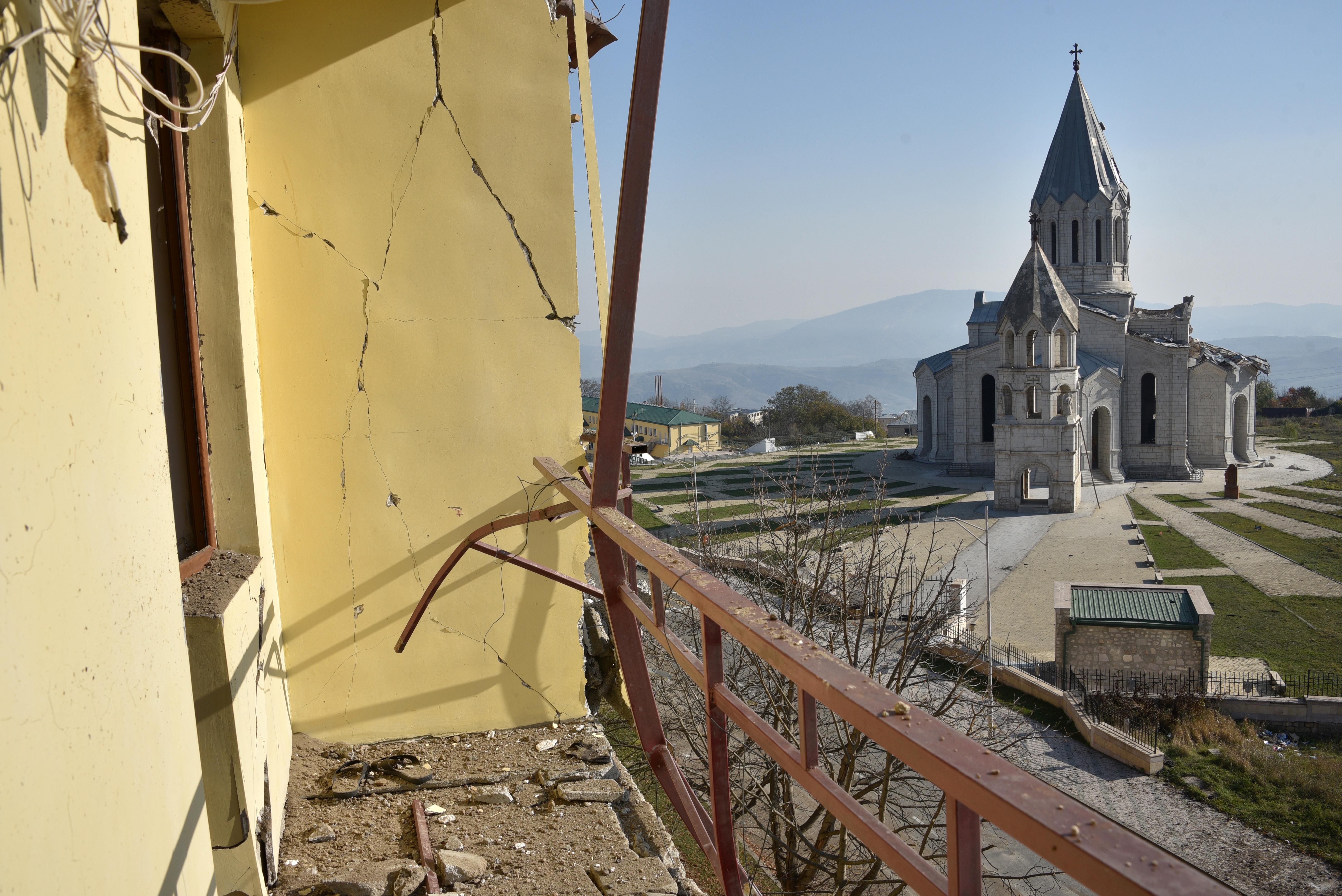 Vahram Poghosyan, a spokesman for the ethnic Armenian Nagorno-Karabakh leader, said Azeri forces were closing in on the capital Stepanakert [File: Karen Minasyan/AFP]