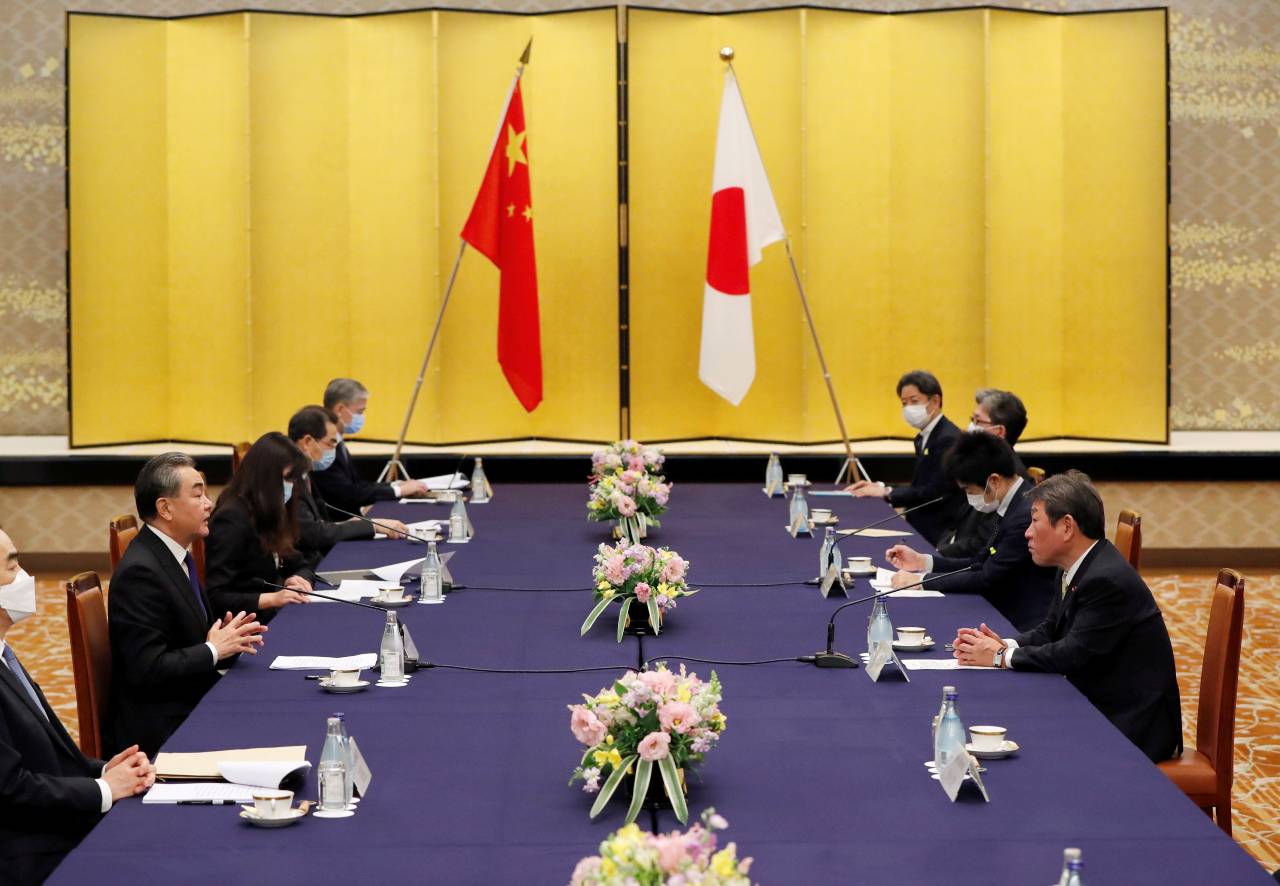 The two-day visit by China&#39;s foreign minister comes amid growing concerns over Beijing&#39;s assertiveness in the region [Issei Kato/Reuters]