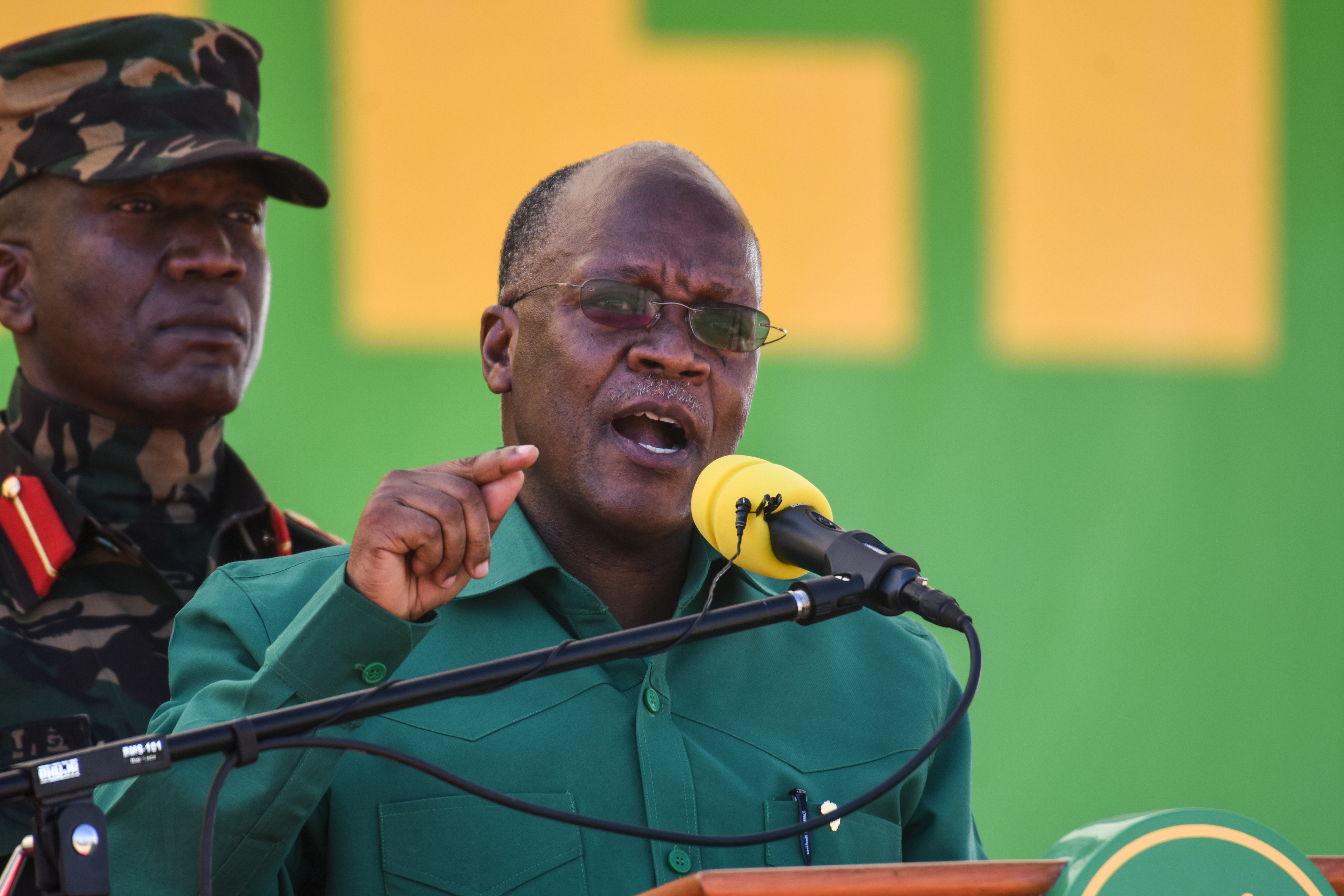 Magufuli has claimed coronavirus has been fended off by prayer in Tanzania [File: Ericky Boniphace/AFP]