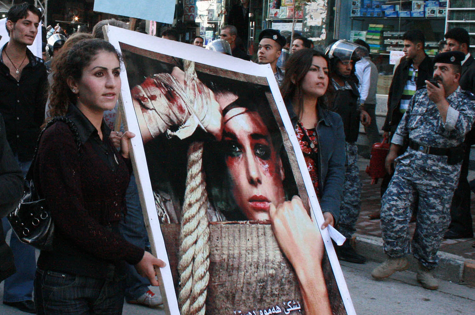 Violence against women - including honour crimes, domestic violence and trafficking - is on the rise in the Kurdish region of northern Iraq, according to women&#39;s rights groups [File: Safin Hamed/AFP]