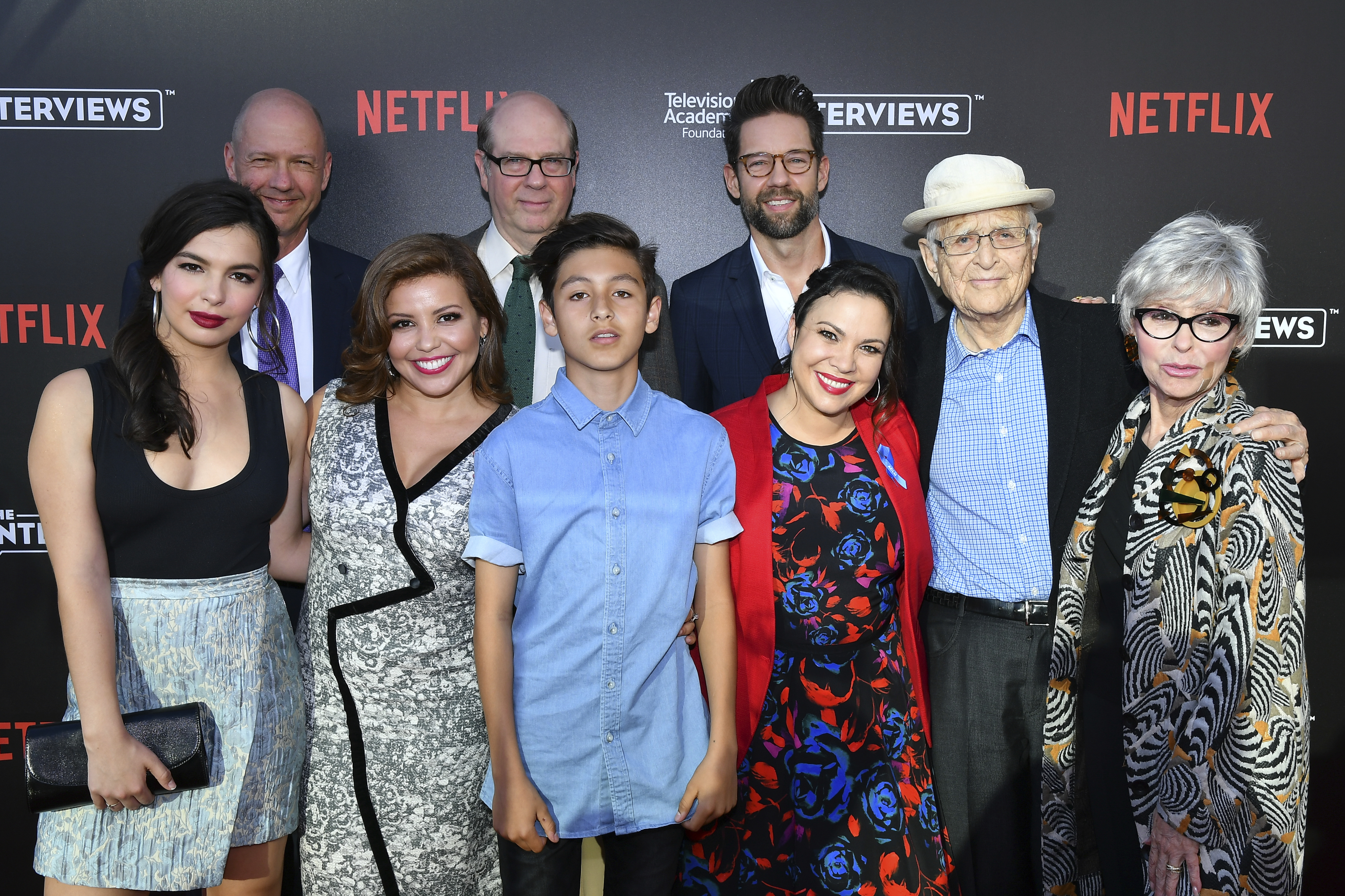 Members of the cast of One Day at a Time attend The Power of TV: A Conversation with Norman Lear and One Day at a Time, presented by the Television Academy Foundation and Netflix on Monday, June 19, 2017 in the Wolf Theatre at the Saban Media Center in North Hollywood [Vince Bucci/Invision for The Television Academy/AP Images]
