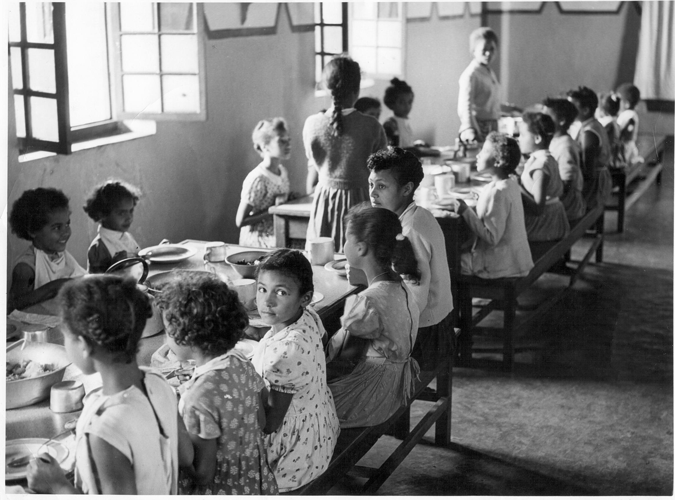 An archive photo showing children at Save, a key institution to which stolen mixed-race children were taken [Courtesy of metisbe.squarespace.com]