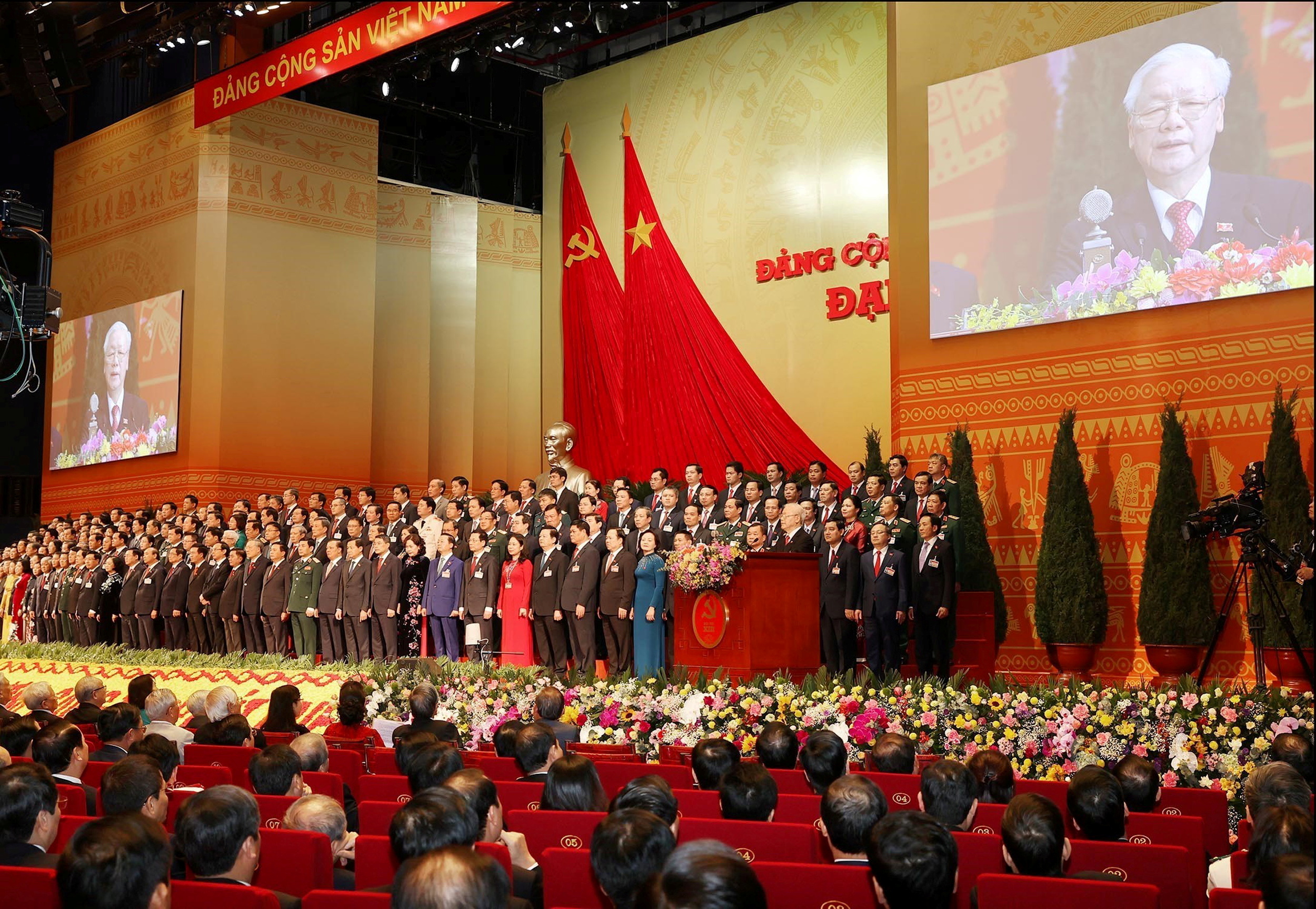 Vietnam's Communist Party General Secretary Nguyen Phu Trong says the country aims to be fully developed by 2045. [VNA/Handout via Reuters]